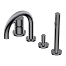 Змішувач для ванни Ritmonio Diametro35 S з гарнітуром, Brushed Black Chrome (PR52EG202BLX)