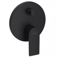 Смеситель для ванны/душа Hansgrohe Rebris E, скрытый монтаж, внешняя часть, Matt Black (72468670)