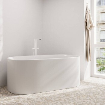 Смеситель для ванны напольный Hansgrohe Tecturis E, Matt White (73445700)