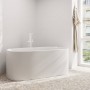 Смеситель для ванны напольный Hansgrohe Tecturis E, Matt White (73445700)