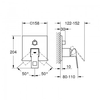 Grohe Eurocube 24094000 Смеситель для душа