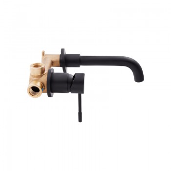 Змішувач для раковини Qtap Scorpio прихованого монтажу QTSCOR3050105B Black Matt
