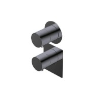 Термостат Ritmonio Diametro35 S, вбудований, зовнішня частина, Brushed Black Chrome (PR47HG202BLX)