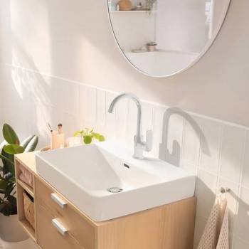 Змішувач для умивальника Hansgrohe Rebris S 210 рухомий носик, з донним клапаном pop-up, Chrome (72536000)