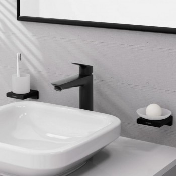 Змішувач для умивальника Hansgrohe Logis 190 без донного клапана, Matt Black (71091670)