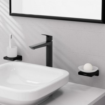 Змішувач Hansgrohe Logis Fine 240 для умивальника без донного клапана, Matt Black (71258670)
