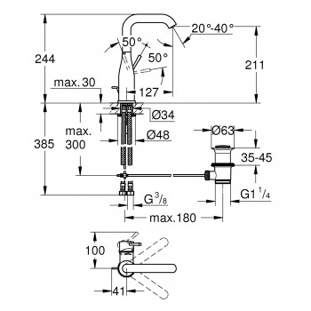 Смеситель для раковины Grohe Essence 32628AL1