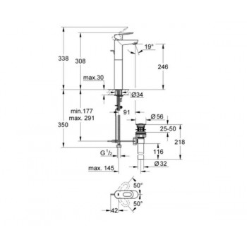 Смеситель для умывальника Grohe Bauloop 32856000
