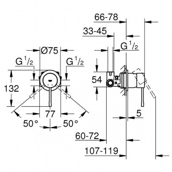 Grohe 29197000 Essence New Змішувач зі стіни, хром
