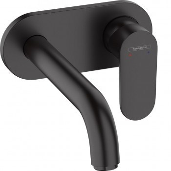 Змішувач для умивальника Hansgrohe Vernis Blend зі стіни прихованого монтажу 205 мм, Matt Black (71576670)