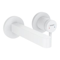 Змішувач для умивальника настінний Hansgrohe Finoris, білий матовий (76051700)