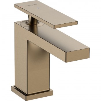 Смеситель для умывальника Hansgrohe Tecturis E 80 CoolStart без донного клапана, Brushed Bronze (73001140)