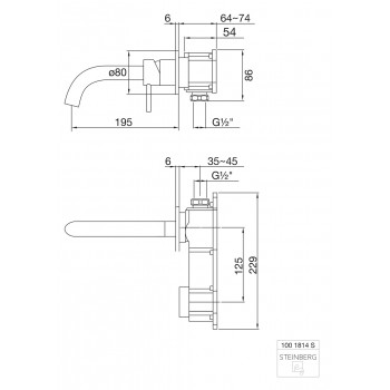Смеситель для раковины Steinberg 100 1824S