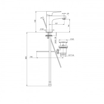 Смеситель для раковины Steinberg 222 1000