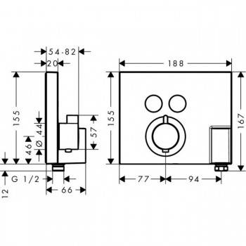 Hansgrohe Showerselect 15765000 Термостат Fixfit