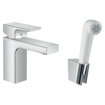 Змішувач для умивальника Hansgrohe Vernis Shape 100 з гігієнічної лійкою, хром (71216000)