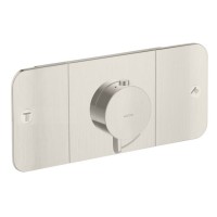 Термостат для 2-х потребителей, AXOR One наружная часть, Stainless Steel Optic (45712800)