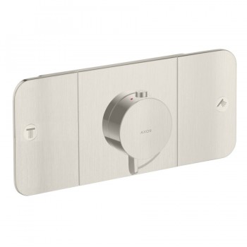 Термостат для 2-х споживачів AXOR One зовнішня частина, Stainless Steel Optic (45712800)