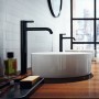Змішувач для умивальника AXOR One 260 із зливним гарнітуром, чорний матовий (48002670)