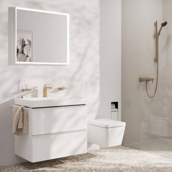 Змішувач для умивальника Hansgrohe Tecturis E 110 CoolStart без донного клапана, Brushed Bronze (73012140)