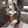 Змішувач для умивальника настінний Hansgrohe Vivenis прихованого монтажу, з виливом 195 мм, чорний (75050670)