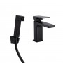 Змішувач для раковини Qtap Gemini (з гігієнічним душем) QTGEM272BLM45690 Black Matt