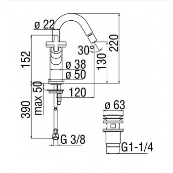 Змішувач для біде Nobili Lira LR116219/2CR
