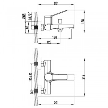 Змішувач для душу Devit Fly 5060030