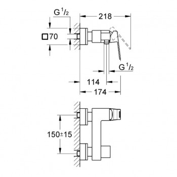 Змішувач для душу Grohe Eurocube 23145000