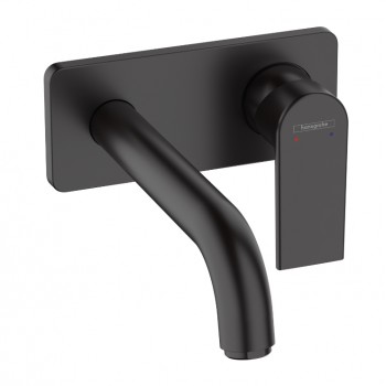 Змішувач для умивальника настінний Hansgrohe Vernis Shape 205 мм, чорний матовий (71578670)