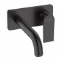Змішувач для умивальника настінний Hansgrohe Vernis Shape 205 мм, чорний матовий (71578670)