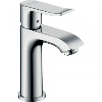 Змішувач для умивальника Hansgrohe Metris 100 без донного клапана, хром (31186000)