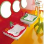 Змішувач для умивальника Laufen Flora Kids, хром / червоний (H3116510241111)