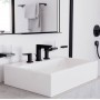 Змішувач для умивальника Hansgrohe Talis E на 3 отвори, чорний хром (71733340)
