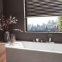 Смеситель врезной на край ванны Hansgrohe Vivenis на 4 отверстия с sBox, белый матовый (75444700)