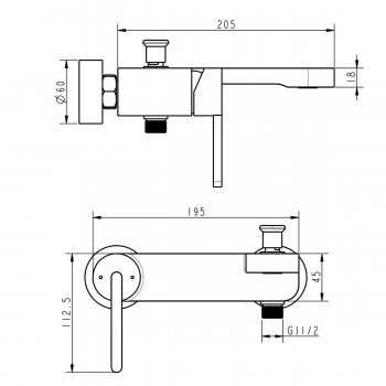 Devit Laguna 84126110B Змішувач для душу