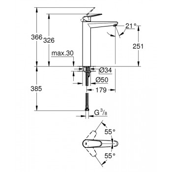 Grohe Eurodisc Cosmopolitan 23432000 Смеситель для раковины