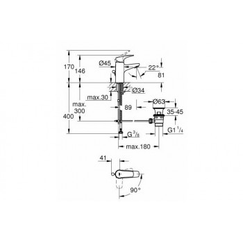 Grohe Start Flow 23769000 Смеситель для раковины
