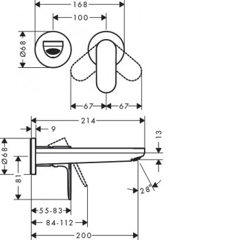 Hansgrohe Rebris S 72528670 Смеситель для раковины