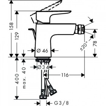 Hansgrohe Talis E 71720000 Змішувач для біде