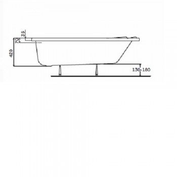 Kolo Supero 5536000 Ванна асиметрична 150x100 см. ліва