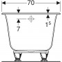 Ванна прямоугольная Geberit Soana 554.001.01.1 (160х70 см.)