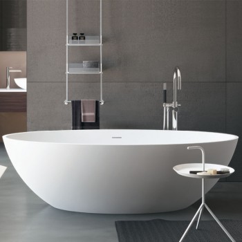 Ванна зі штучного каменю Treesse Carezza, 180х85, окремостояча (V308BL)
