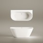 Ванна зі штучного каменю PAA DECO WALL 166х81 Matte White (VADEWAS_00)
