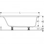 Geberit Selnova 554.386.01.1 Ванна прямоугольная (180х80 см.)
