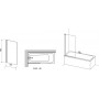 Шторка для ванной Ravak Pivot 79840C00Z1 PVS1-80 Transparent