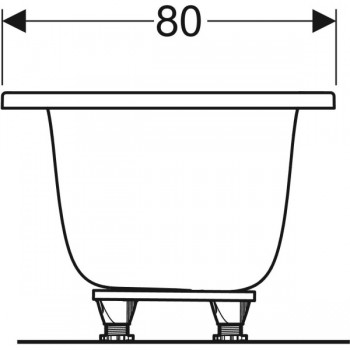 Geberit Tawa 554.124.01.1 Ванна прямокутна (180х80 см.)