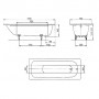 Kaldewei Saniform Plus 111800010001 Ванна прямоугольная 170х70 см. Mod.363-1