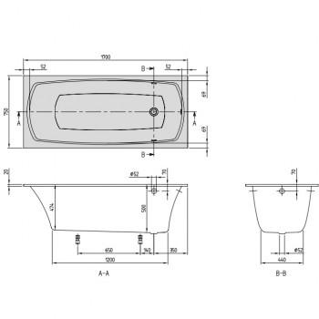 Ванна прямокутна VILLEROY & BOCH MY ART BQ170MYA2V-01 170х75