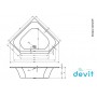Ванна Devit 14514129 GREDOS 145х145